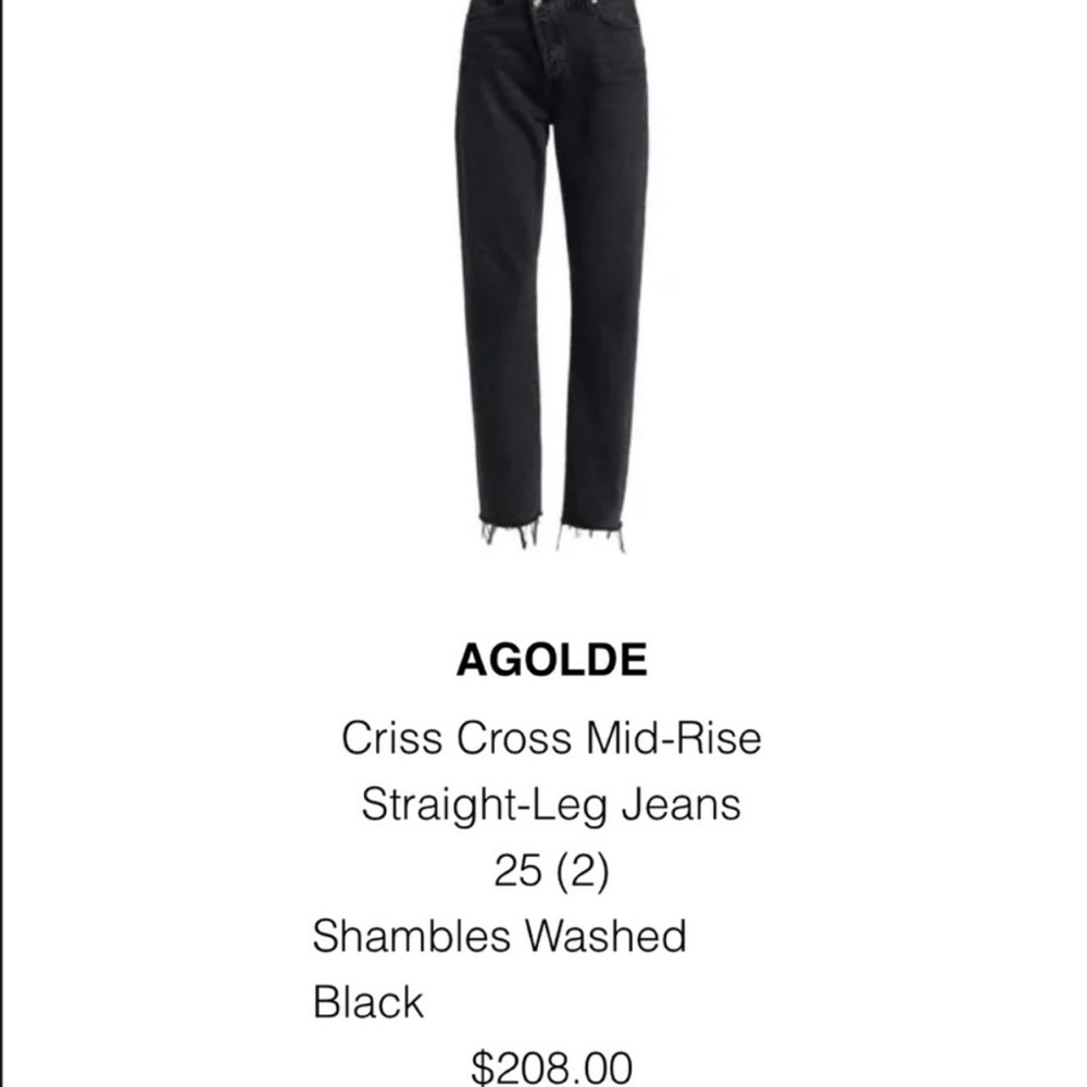 Agolde Criss Cross Jeans Size 25